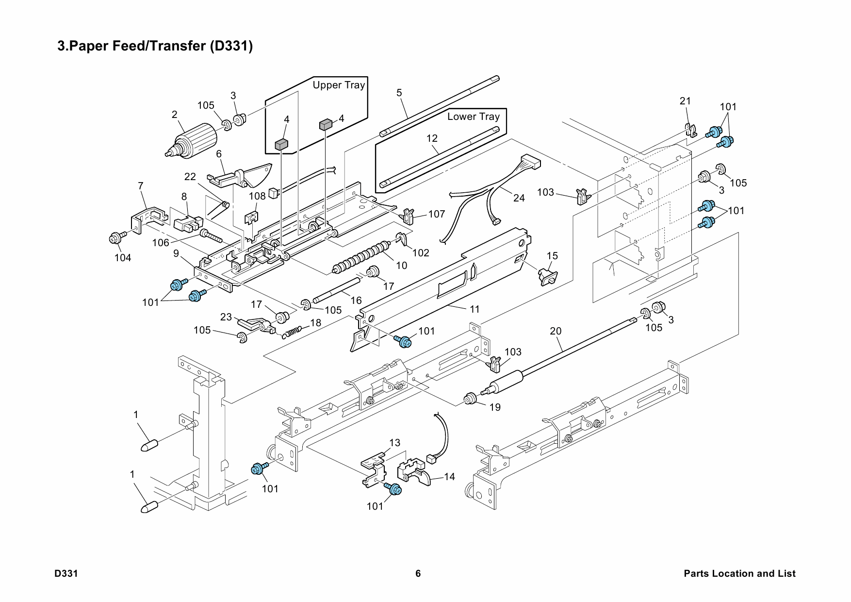 RICOH Options D331 PAPER-FEED-UNIT-PB3030 Parts Catalog PDF download-3